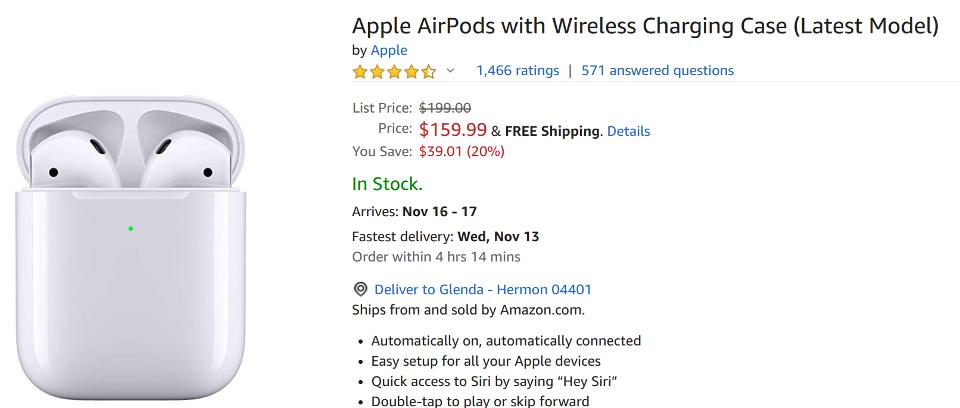 amazon apple airpods deal