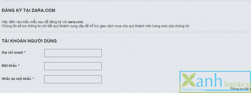 Cách đặt hàng trên web Zara.com 3 - Xanh Logistics