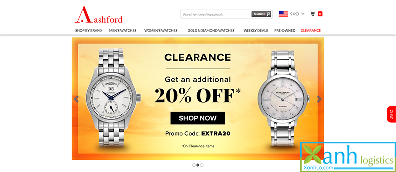 Ashford.com - Trang chuyên đồng hồ thương hiệu nổi tiếng tại Mỹ