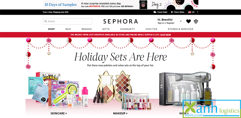 Top 6:  Sephora.com - Trang chuyên cung cấp mỹ phẩm trang điểm và mỹ phẩm chăm sóc da
